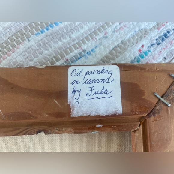 VINTAGE Fula oil painting! 1969 - Picture 8 of 8